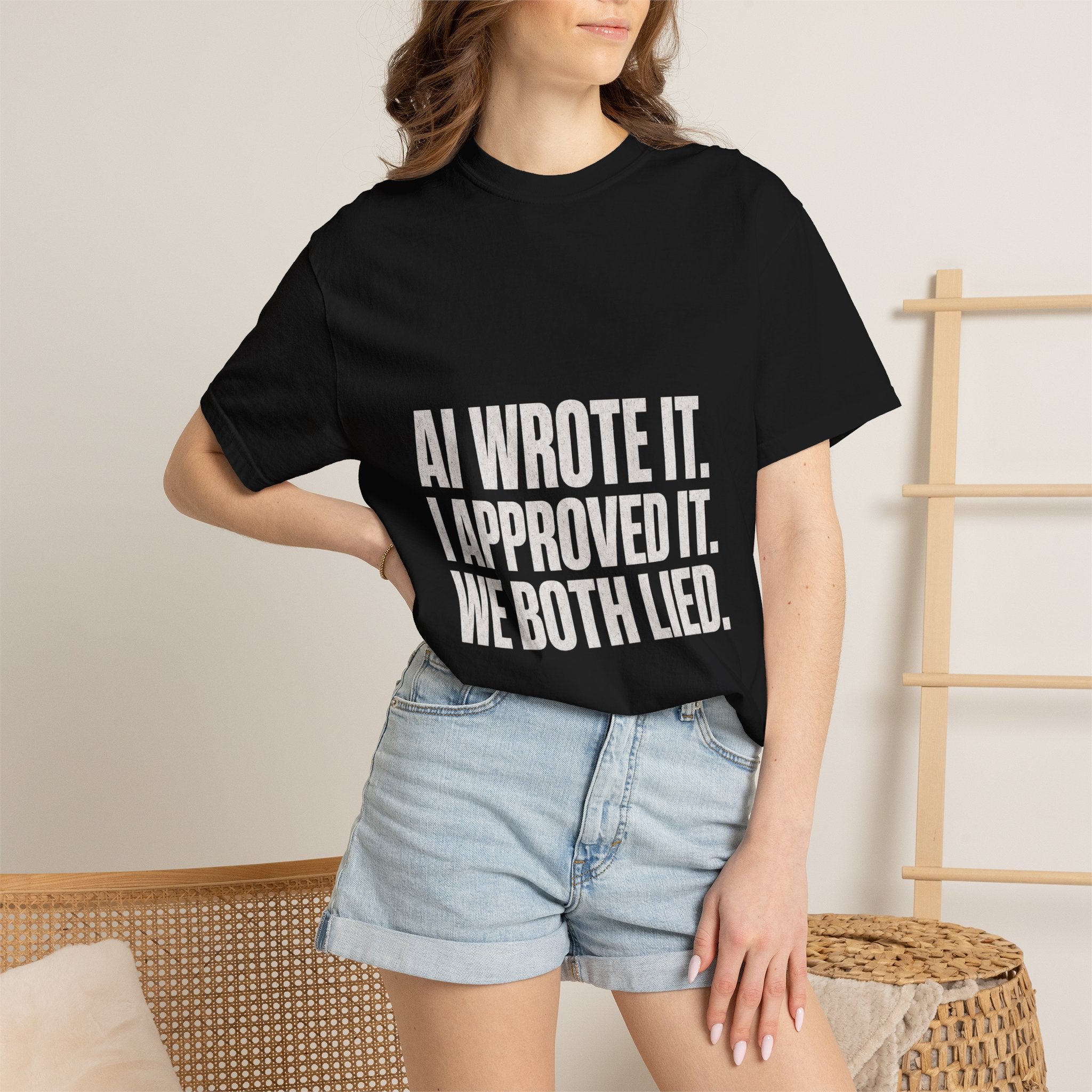 Ai Wrote It We Both Lied Tee